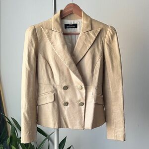 Anna Molinari cashmere Beige Double-Breasted Blazer IT 40